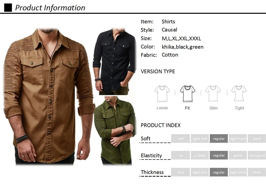 Модная мужская повседневная приталенная рубашка с карманом, длинные рукава, плиссированные мотоциклетные Топы, брендовая дизайнерская мужская рубашка WY104