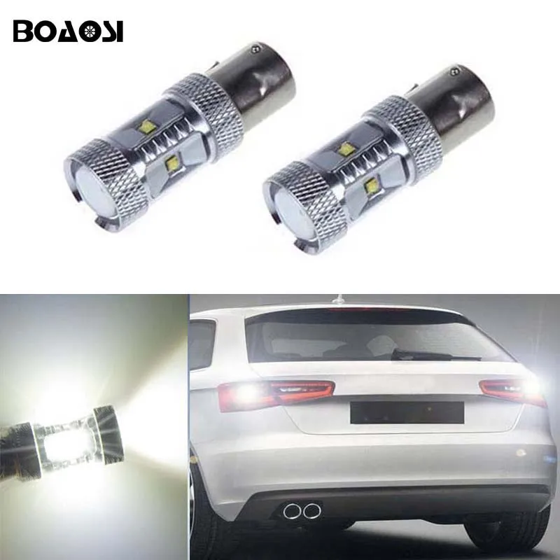 

2x New White 1156 BA15S P21W Car LED Rear Reversing Tail Light Bulb For AUDI S3 S4 RS4 A6 RS6