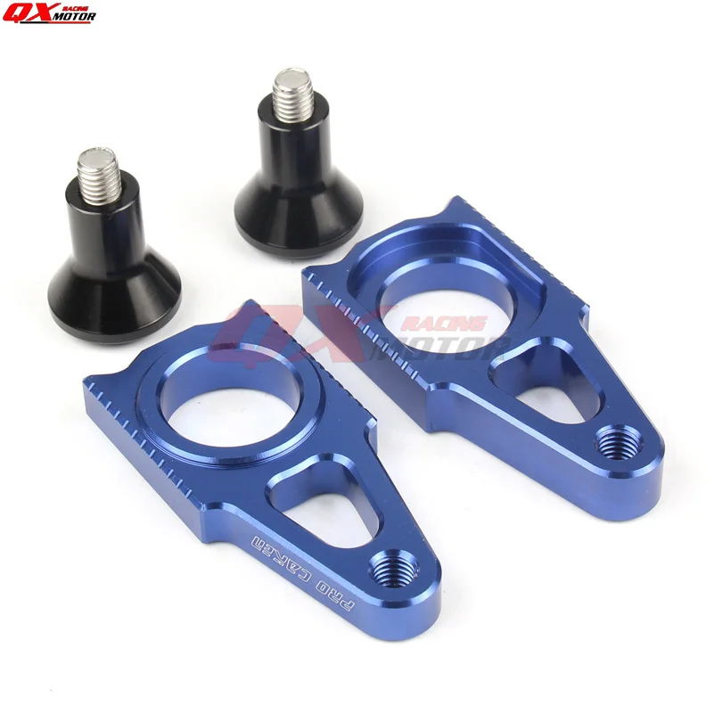 

CNC Rear Axle Blocks Chain Adjuster With Spool Slider For YZ250F YZ450F Dirt Bike Motocross MX Off Road Motorcycle Free shipping