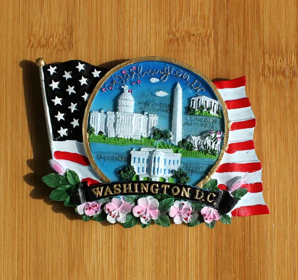 

Creative Washington Refrigerator Magnet Souvenirs 3D Refrigerator Magnets Sticker Travel Souvenir Kitchen Home Decoration