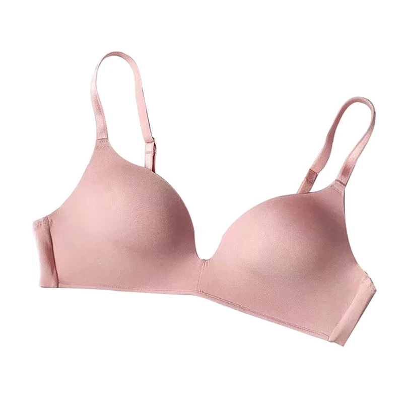 

Women Sexy Lingerie Thin Non-slip Push Up Bra No Rims Plus Size Solid Color Underwear
