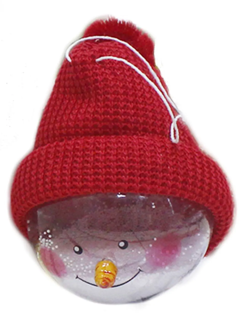 Children's Toys Christmas Decorations Clear Plastic Balls Ornament Snowman White/Gray/Red (Red) -c | Дом и сад