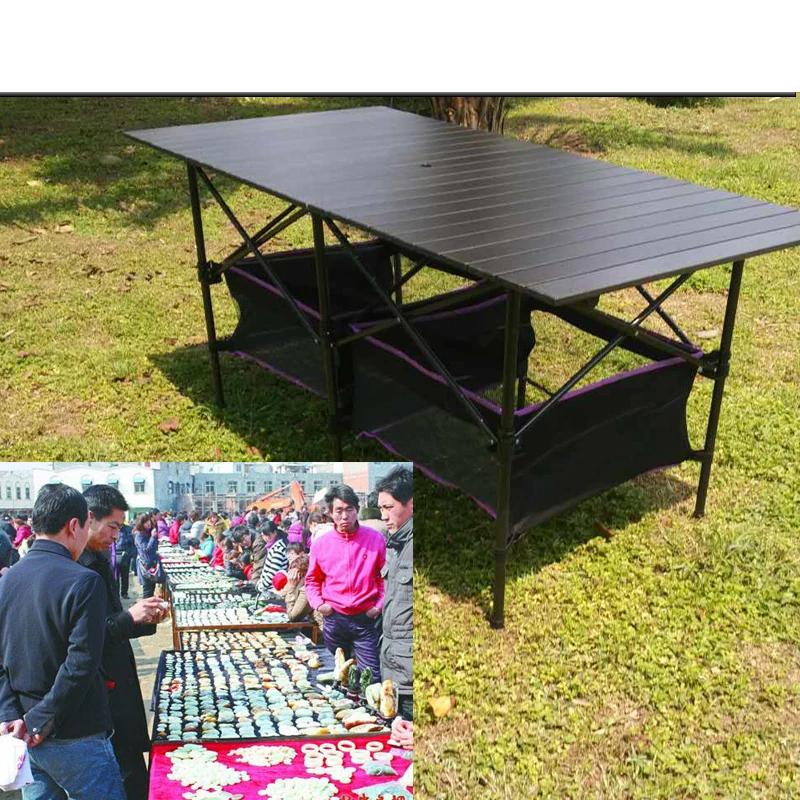  Outdoor Folding Table Chair Camping Aluminium Alloy Picnic Table Waterproof Durable Folding Table D