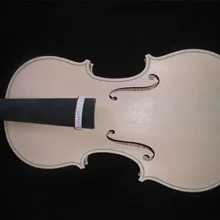 1 шт. Высококачественная Белая скрипка цельная Кленовая задняя WH0501#4/4 черное дерево гриф красивые зерна