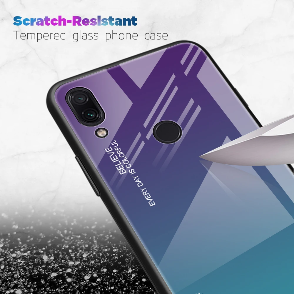Чехол из закаленного стекла с градиентом Cherie для Asus Zenfone Max Pro M2 ZB631KL ZB633KL