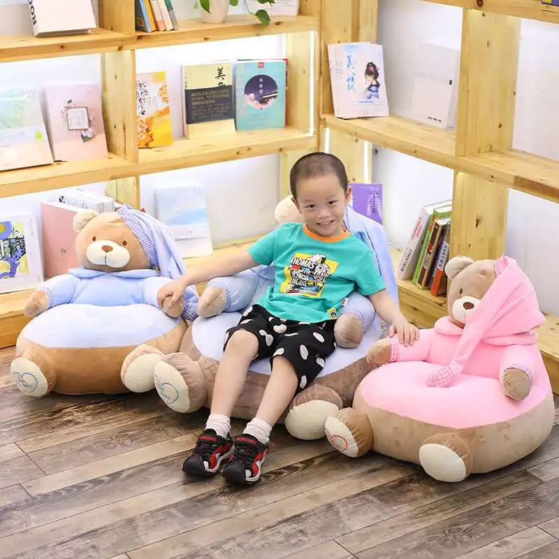 55 см Прекрасный мультфильм детский диван-стул плюшевый стульчик детское Гнездо Спальный кровать подушка для взрослых набивная плюшевая игрушка медведь плюшевые игрушки