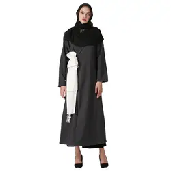 Мода открыть абайя для женщин Повседневное длинный кардиган Абая, для мусульман кимоно джилбаб Дубай платье макси Стильный Одежда z0417