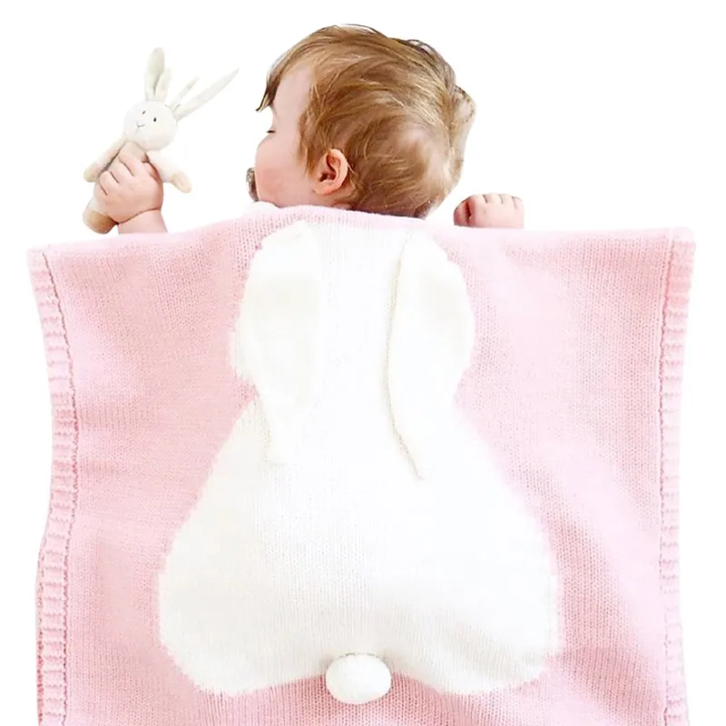 Buy 5 Colors Baby Blankets Rabbit Crochet Newborn
