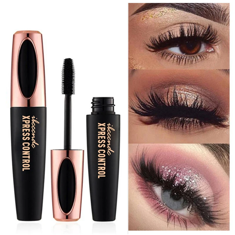 

ibcccndc Curling mascara Makeup 2019 Eyelashes Black Longer Eye Lashes makeup 4d silk fiber lash mascara Drop Shipping