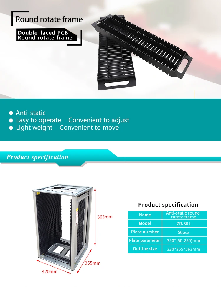 magazine rack for PCB used in loader and unloader ZB50J