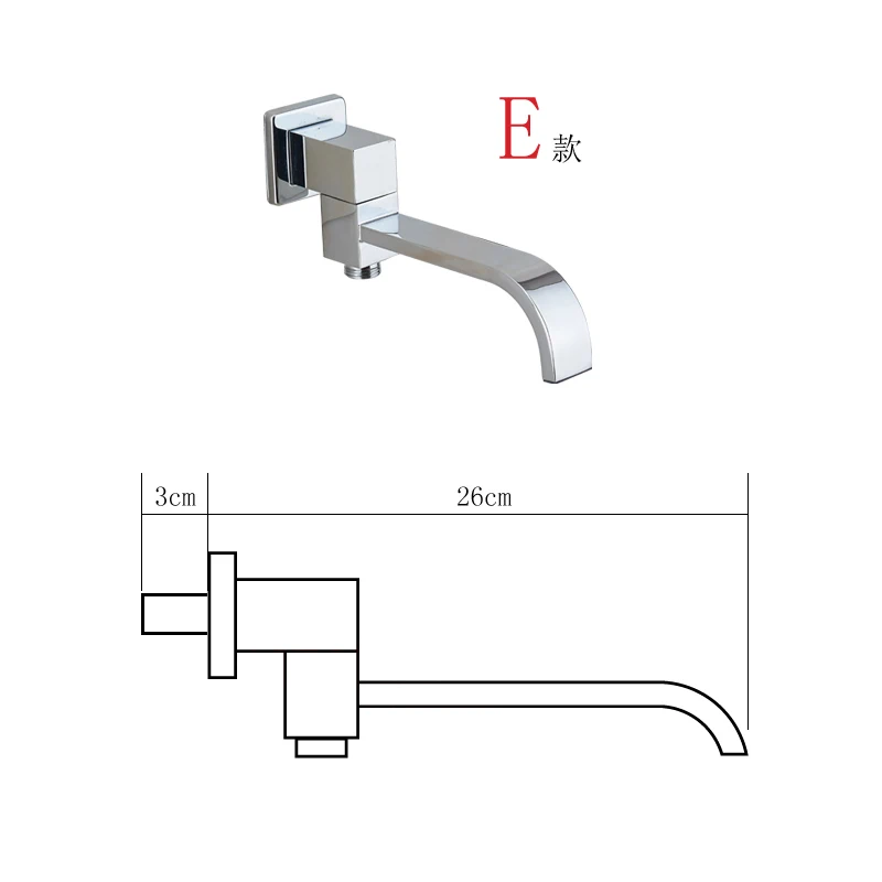Skup Becola kran ścienny wylewka kwadratowe i okrągłe mosiężne chromowane wylewki akcesoria do kranów prysznicowych