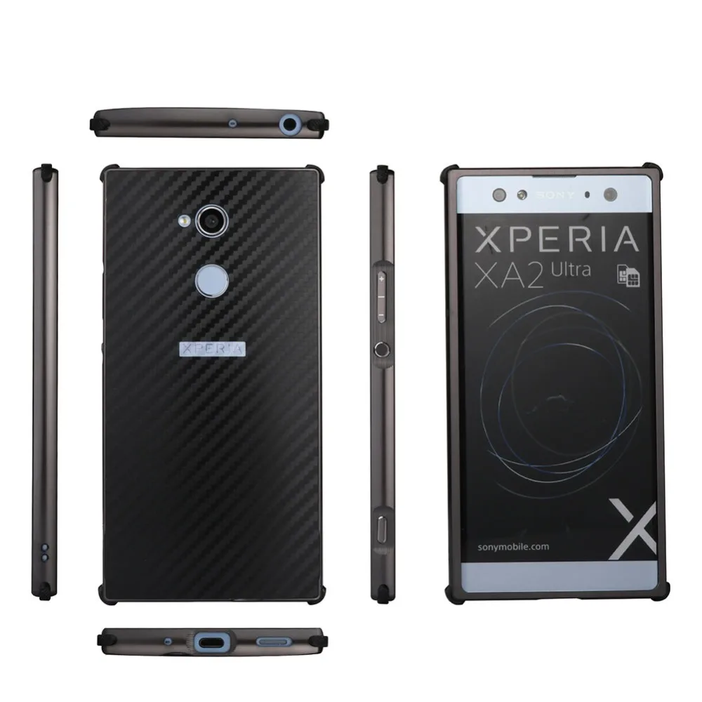 YeeSite для Sony Xperia XA2 Ультра чехол с металлической алюминиевой рамкой и углеродного