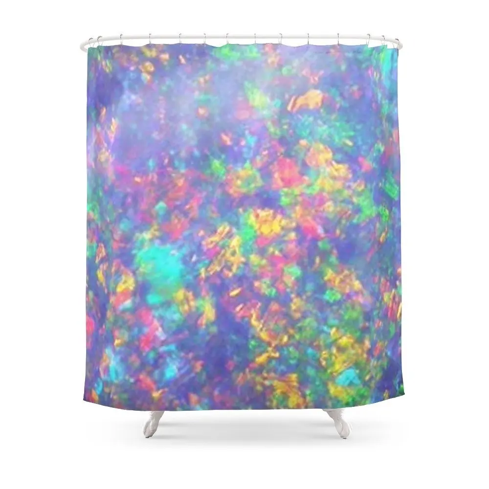 Opal Shower Curtain Set Waterproof Fabric Bath Curtain For Bathroom