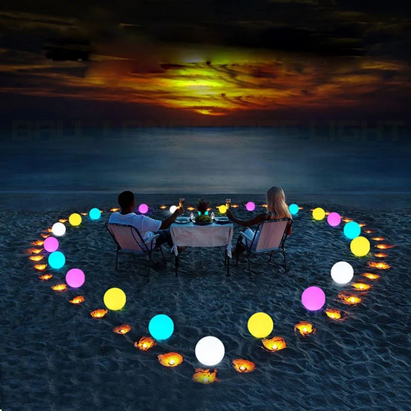 

Remote Control Garden Light Ball Waterproof Colorful Lawn LED Floating Balls illuminated Outdoor Holiday Ball Lights Decoration