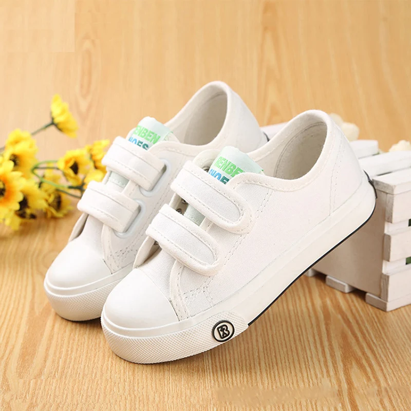 2016 new Korean children solid color canvas casual shoes ...