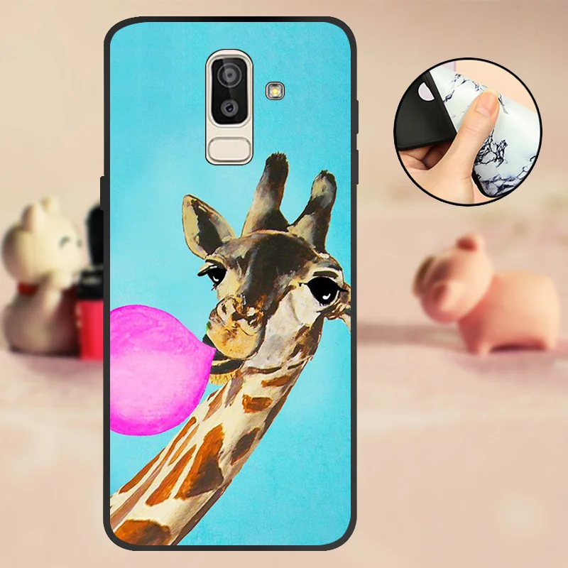

Soft Silicone Black Matte Back Cover Phone Case for Samsung J8 2018 Luxury Mobile Shell Coque Phone Bumper for Samsung J8 2018