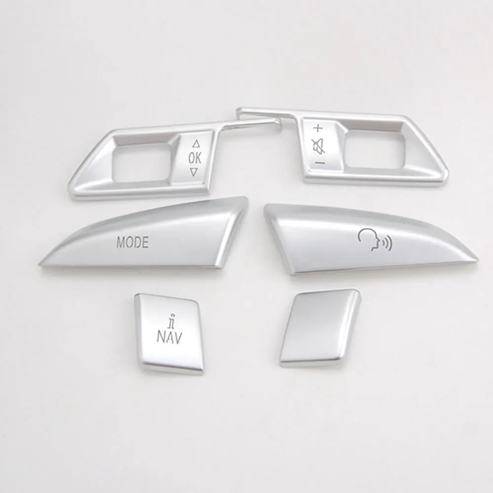 

Auto ABS 6PCS Interior Steering Wheel Button Trim Cover Sequined Cover Fit For Audi A3 S3-S7 RS5 RS7 SQ5 2014-2016 Car Styling