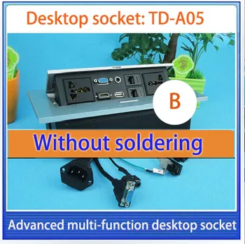 

Tabletop socket /hidden/VGA, 3.5 audio,HDMI, USB, network,RJ45 ,CABLE Information outlet box /High-grade desktop socket /TD-A05