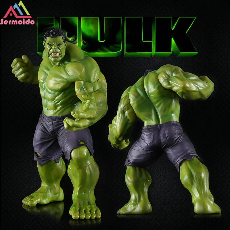 

sermoido New 25cm Big Marvel Avengers Hulk Action Figure Collectable Model Muscle Man Superman Crazy Toy Top Grade Gift E20