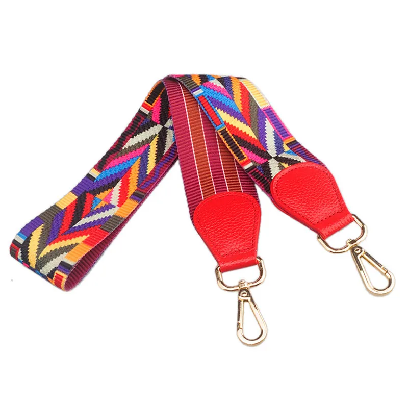 Colorful Women Handbag Strap Canvas With Genuine Leather Wide Straps Bag Accessories 115 CM Shoulder Belt For Bag Strap Canvas