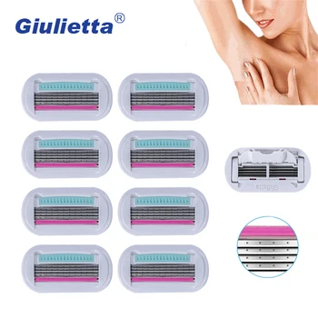 

NEW Shaving Blades for Women Beauty Female Safety Razor Blade Sharpener 4 Layer Blades Shaver Blades Replacement Head Wholesale
