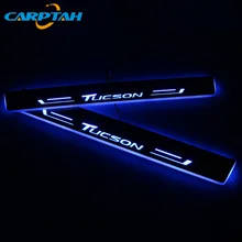 CARPTAH отделка педали автомобиля наружные части светодиодный порог Накладка тропинка динамический стример светильник для hyundai Tucson