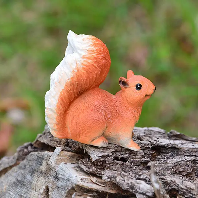Kreatív Kertész Állati Aktív Figura Modell Mini Szimulált Mókus Állat Dísz Udvar Kerti Dekoráció - Image 3