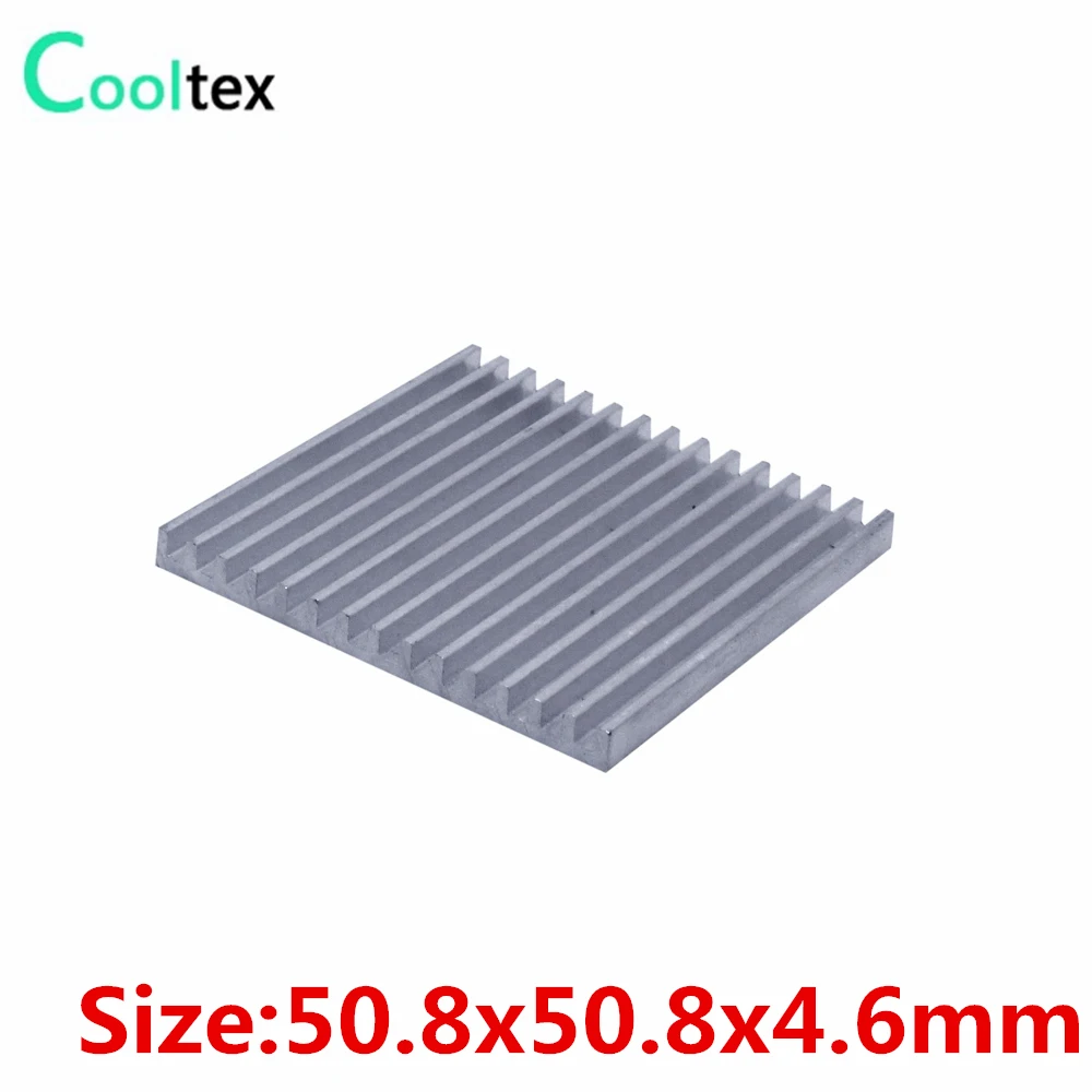 

(60pcs/lot) 100% new 50.8x50.8x4.6mm Aluminum heatsink Extruded radiator cooling