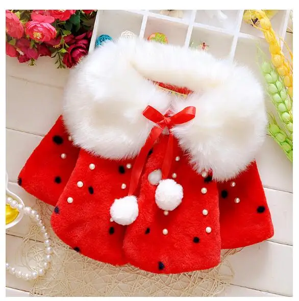 Kids Baby Girls Winter Coats 2017 Long Sleeve Thicken Fleece Christmas