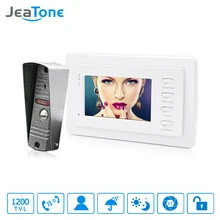 Jeatone 4 «1200TVL домашнее видео Дверные звонки Мониторы Видеодомофоны Домофон ИК Ночное видение Камера Дверные звонки комплект с хранения