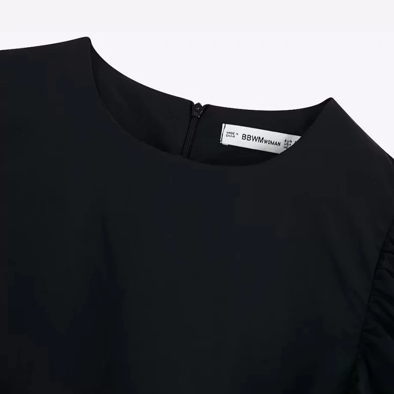 Шикарная каскадная женская рубашка с расклешенными рукавами для отдыха с круглым вырезом Женская блузка осенние женские свободные топы S6039