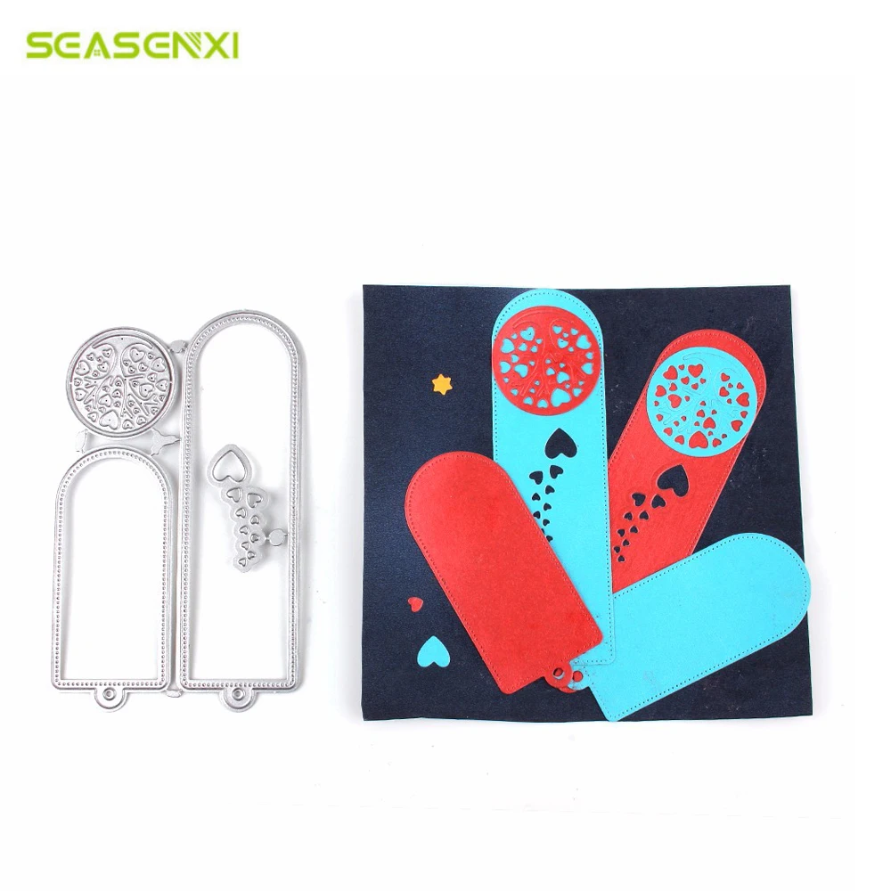 

Heart Shaped Label Frame Metal Cutting dies Christmas Name Tag Stencils For diy Scrapbooking Paper Cards Embossing Template die