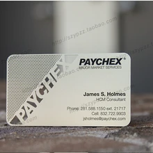 Металлический цвет, металлические визитки, 100 шт в партии роскошный Металл Бизнес ВИП-карта карты, двухсторонняя № 3018