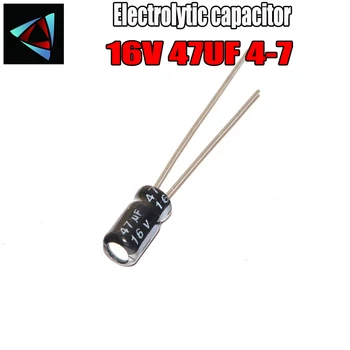 

60PCS Higt quality 16V 47UF 4-7mm 47UF 16V 4*7 Electrolytic capacitor
