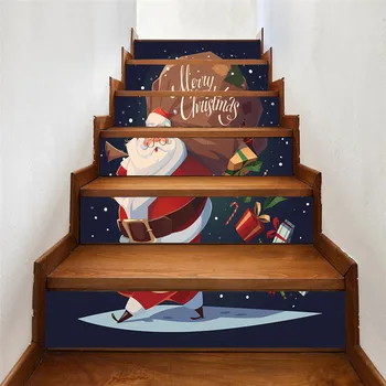 

1 Roll of Christmas Sticker 3D DIY Simulation Stair Stickers Waterproof Wall Sticker Home Decor For Home Enfeites De Natal Nov#1