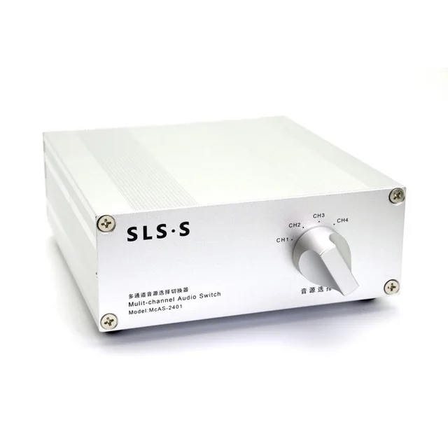 4 Input 1 Output Lossless stereo audio source signal selection switching splitter with RCA