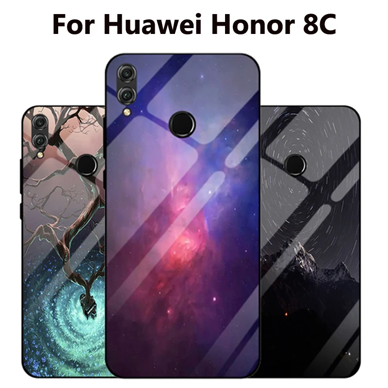 Чехол для Huawei Honor 8C 8 C 6 26 дюйма закаленное стекло + тонкий жесткий чехол из ТПУ с