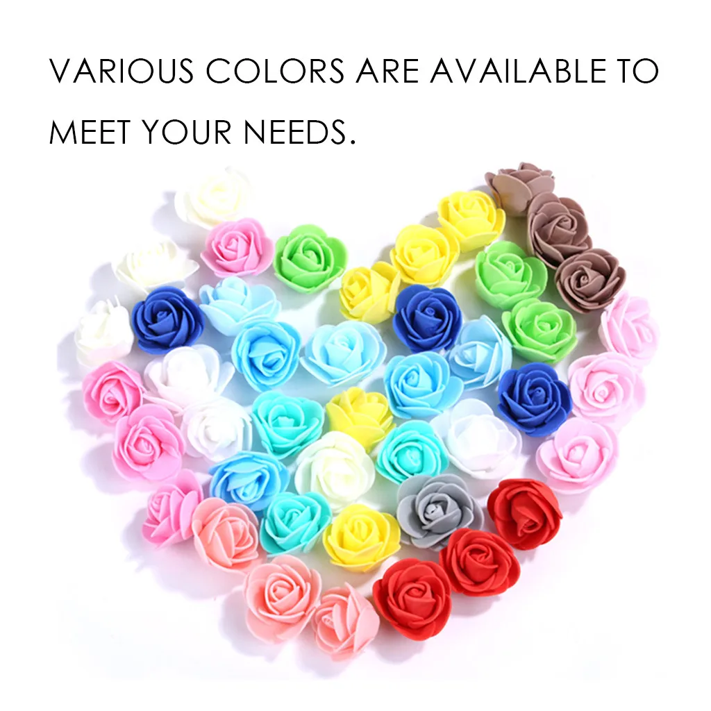 

50 Pcs/Pack Scrapbooking Roses Artificial Flowers Foam Multi-colors Rose Flower Sweet Gifts For Wedding Birthday Mother's day