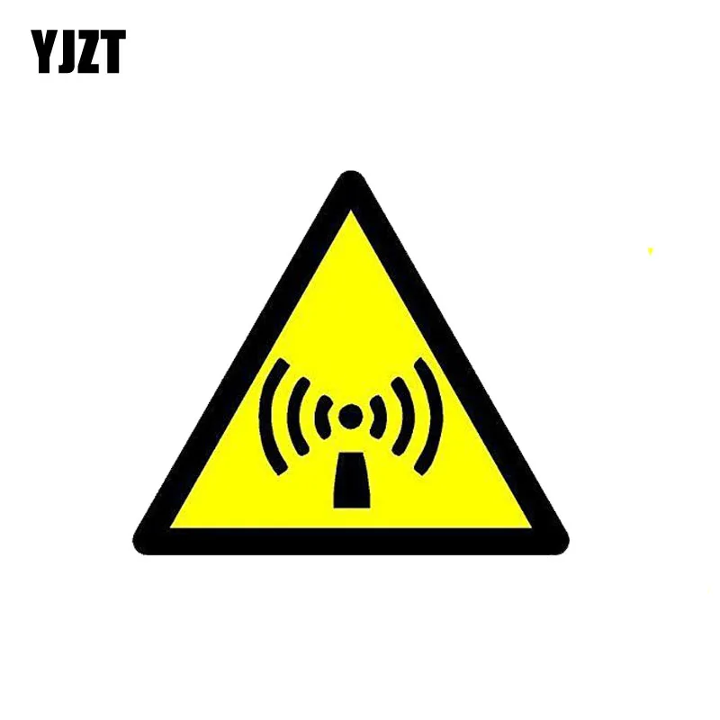 

YJZT 13CM*11.3CM Danger Nonionizing Radiation Car Sticker Warning PVC Decal 12-1152