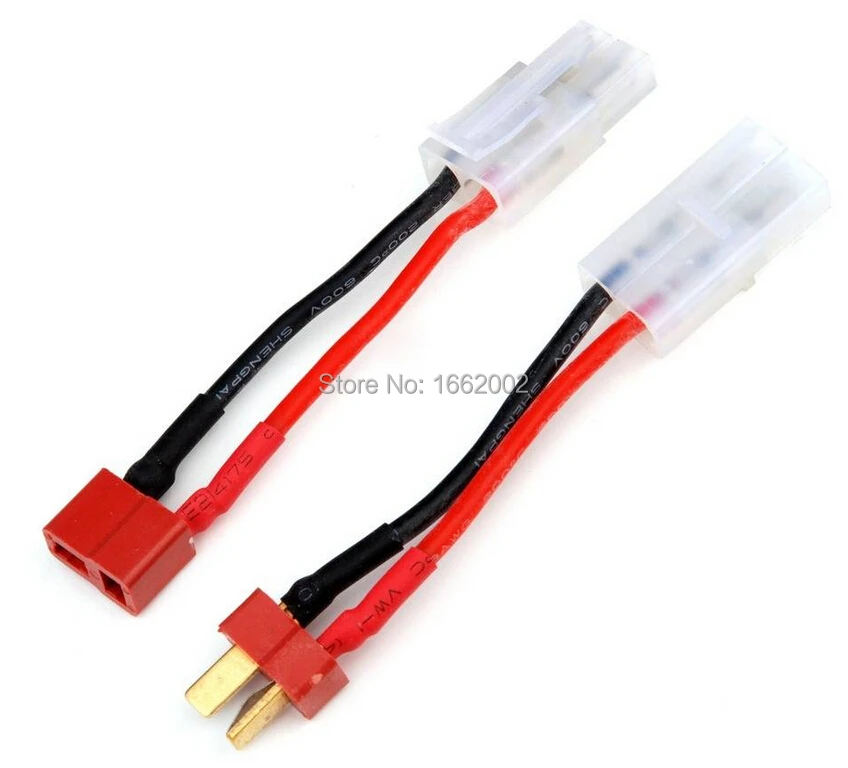 T Plug Deans Connector Male &amp Female to Tamiya Female&ampMale Charger Adapter Wire 14 Gauge 100mm + free shipping | Игрушки и хобби