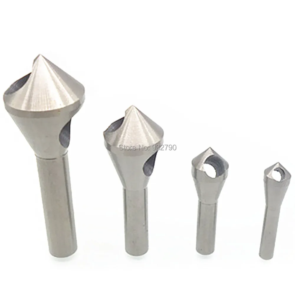 4pcs Steel Wood Plastic Countersink Drill Bit Deburring Countersinking