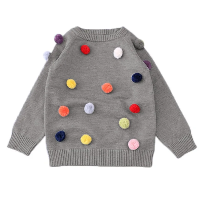 

Spring Autumn Kids Sweater Colored Balls Baby Knitted Boys Sweaters Baby Cardigan Colorful Sweater Kids Cardigan Girl Sweaters
