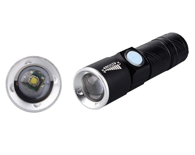 Мощный USB светодио дный удобный светодиодный фонарик перезаряжаемый фонарь usb вспышка свет светодио дный велосипед карманный светодиодный