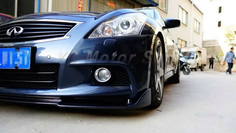 2010-2013 Infiniti G25 G37 4D Sedan EU Style Front Bumper Lip CF (18)