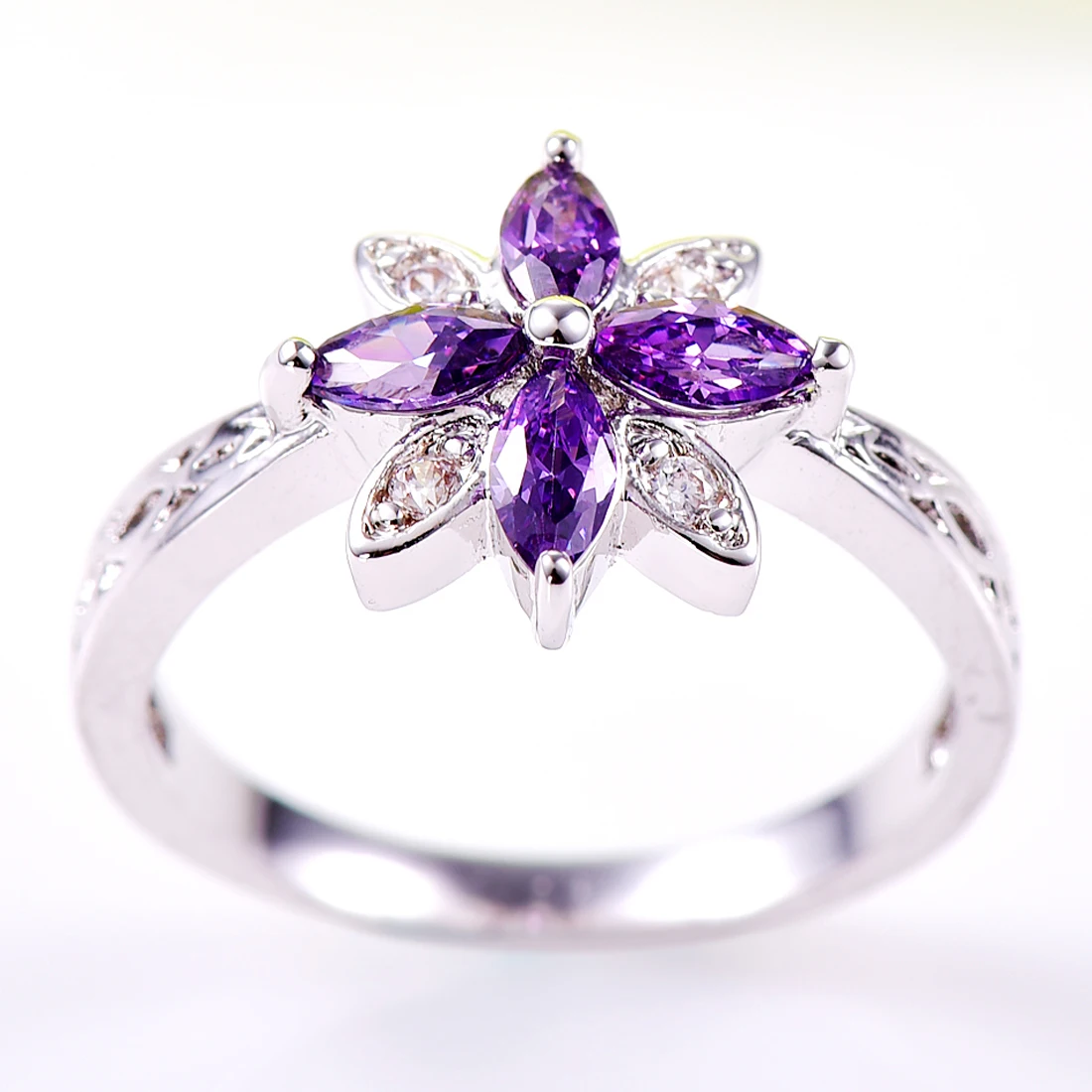 Wedding Purple rings for women gift for lovers high quality accessories gifts Size 6 7 8 9 10in