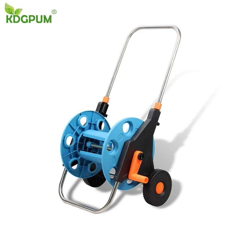 

Portable Retractable Garden Empty Hose Reels Can Storage 1/2''Hose 80M Water Hose Storage Tools Garden Tube Wheel Cart Trolley