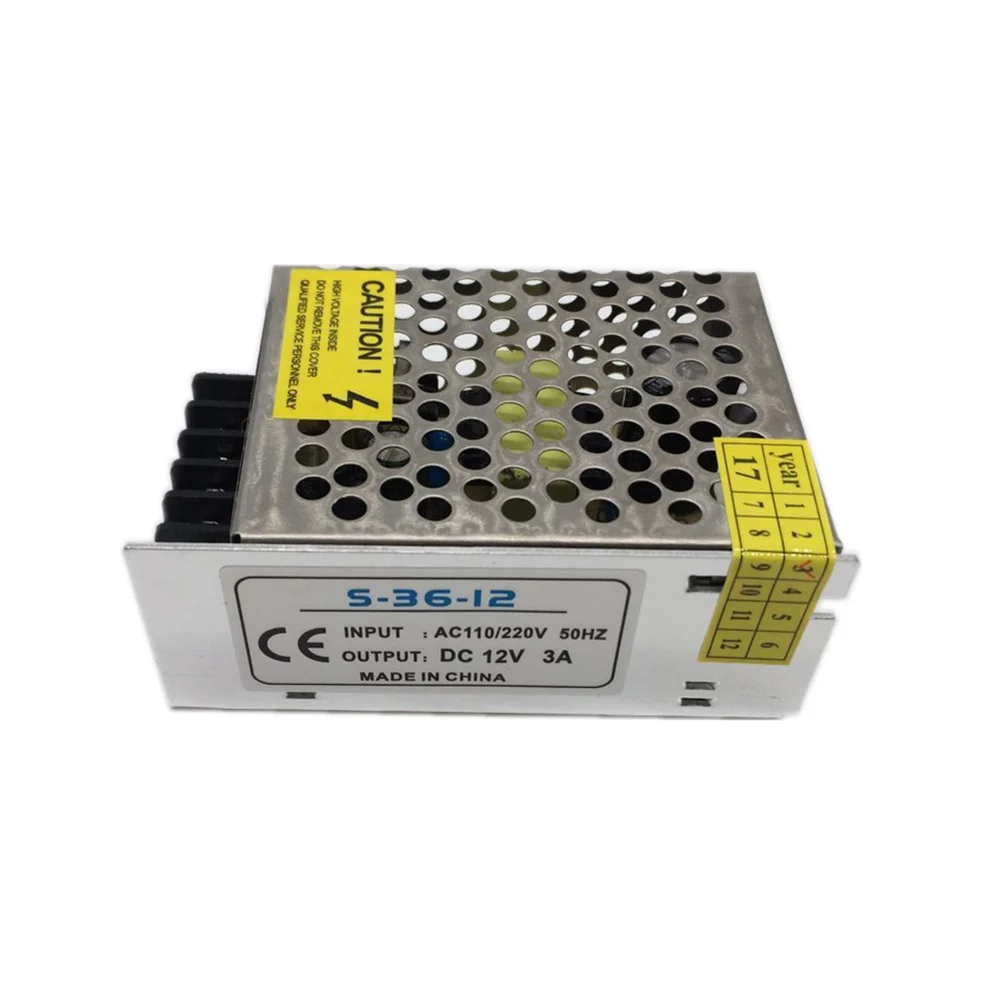 

2PCS New original 12V3A small size switching power supply S-36-12 monitoring power LED power supply 12V36W