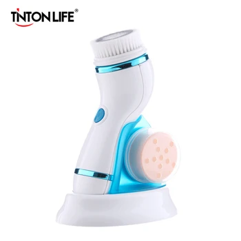 

TINTON LIFE 4 In 1 Ultrasonic Electric Facial Cleansing Brush Massager Pore Face Cleaning Device Skin Care Brush For Face