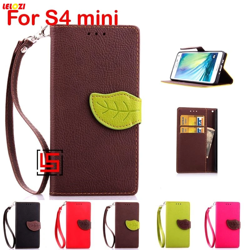 LELOZI Leaf Clasp PU Leather Flip Wallet Phone Cellphone