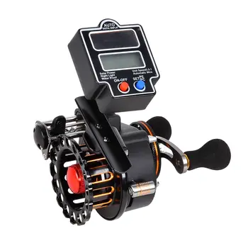 

Right / Left Hand Raft Fishing Reel with Solar Power Digital Line Counter Carp Fishing Tackle 4+1 Ball Bearings 3.5:1 Gear Ratio